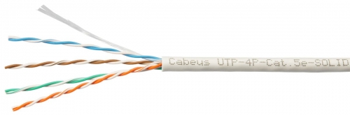 Особенности кабеля Cabeus UTP 4p cat 5e solid gy