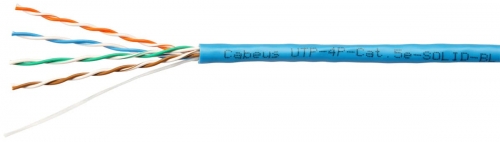 Особенности кабеля Cabeus utp 4p cat 5e solid bl