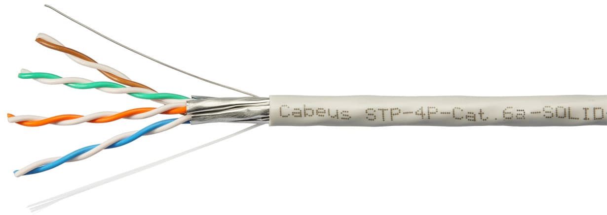 Cabeus STP-4P-Cat.6-SOLID-IN-PVC