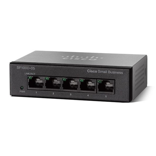 Коммутатор Cisco SF110D-05 SF110D-05-EU (100 Base-TX (100 мбит/с), Без SFP портов)