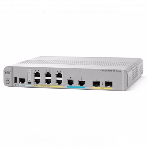 Коммутатор Cisco Catalyst 3560-CX 8PC-S WS-C3560CX-8PC-S (1000 Base-TX (1000 мбит/с), 2 SFP порта)