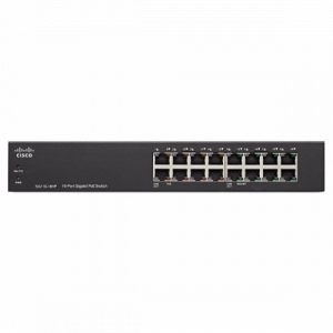 Коммутатор Cisco SG110-16HP SG110-16HP-EU (1000 Base-TX (1000 мбит/с), Без SFP портов)