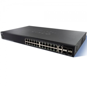 Коммутатор Cisco SG350X-24MP-K9-EU (1000 Base-TX (1000 мбит/с), 4 SFP порта)