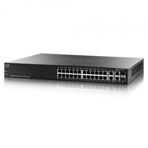 Коммутатор Cisco Small Business SF300-24MP SF300-24MP-K9-EU (100 Base-TX (100 мбит/с), 2 SFP порта)