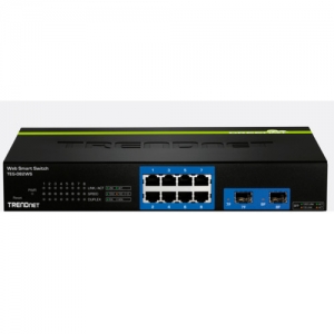 Коммутатор TrendNet TEG-082WS (1000 Base-TX (1000 мбит/с), 2 SFP порта)