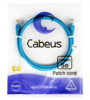 Cabeus PC-UTP-RJ45-Cat.5e-1.5m-BL