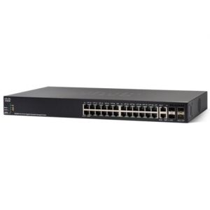 Коммутатор Cisco SG350X-24P-K9-EU (1000 Base-TX (1000 мбит/с), 2 SFP порта)