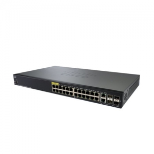Коммутатор Cisco SF350-24 SF350-24-K9-EU (100 Base-TX (100 мбит/с), 4 SFP порта)
