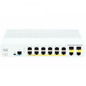 Коммутатор Cisco Catalyst 2960C-12PC-L Switch WS-C2960C-12PC-L (100 Base-TX (100 мбит/с), 2 SFP порта)