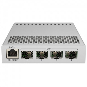 Коммутатор Mikrotik CRS305-1G-4S+IN (1000 Base-TX (1000 мбит/с), 4 SFP порта)