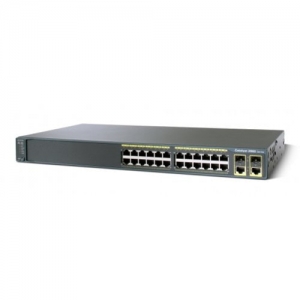 Коммутатор Cisco Catalyst 2960 Plus 24TC-L WS-C2960R+24TC-L (100 Base-TX (100 мбит/с), 2 SFP порта)