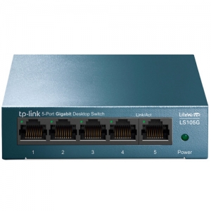 Коммутатор TP-Link LS105G (1000 Base-TX (1000 мбит/с), Без SFP портов)