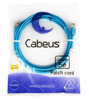 Cabeus PC-UTP-RJ45-Cat.5e-2m-BL