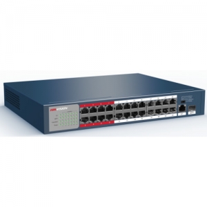 Коммутатор Hikvision DS-3E0326P-E/M(B) (100 Base-TX (100 мбит/с), 1 SFP порт)