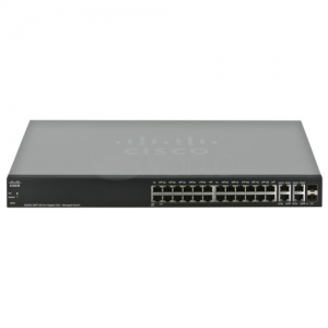 Коммутатор Cisco SG350-28SFP SG350-28SFP-K9-EU (1000 Base-TX (1000 мбит/с), 2 SFP порта)