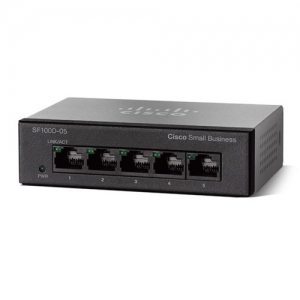 Коммутатор Cisco SF110D-05 SF110D-05-EU (100 Base-TX (100 мбит/с), Без SFP портов)