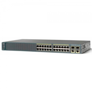 Коммутатор Cisco Catalyst 2960 Plus 24TC-S WS-C2960R+24TC-S (100 Base-TX (100 мбит/с), 2 SFP порта)
