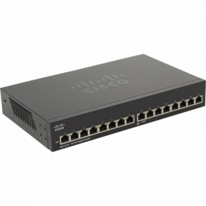 Коммутатор Cisco SG110-16 SG110-16-EU (1000 Base-TX (1000 мбит/с), Без SFP портов)