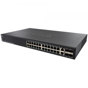 Коммутатор Cisco SG550XG-24F SG550XG-24F-K9-EU (10 GBase-T (10000 мбит/с), 4 SFP порта)