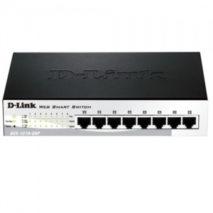 Коммутатор D-link DES-1210-08P/C (1000 Base-TX (1000 мбит/с), Без SFP портов)
