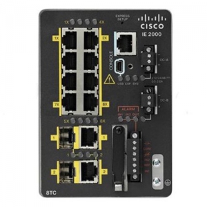 Коммутатор Cisco Industrial Ethernet 2000 IE-2000-8TC-G-B (100 Base-TX (100 мбит/с), Без SFP портов)
